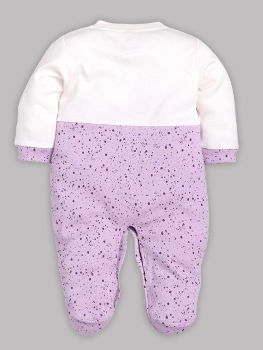 BABY GO 100% Pure Cotton Full Sleeves Rompers/Bodysuit/Sleepsuit for Baby Girls- PURPLE