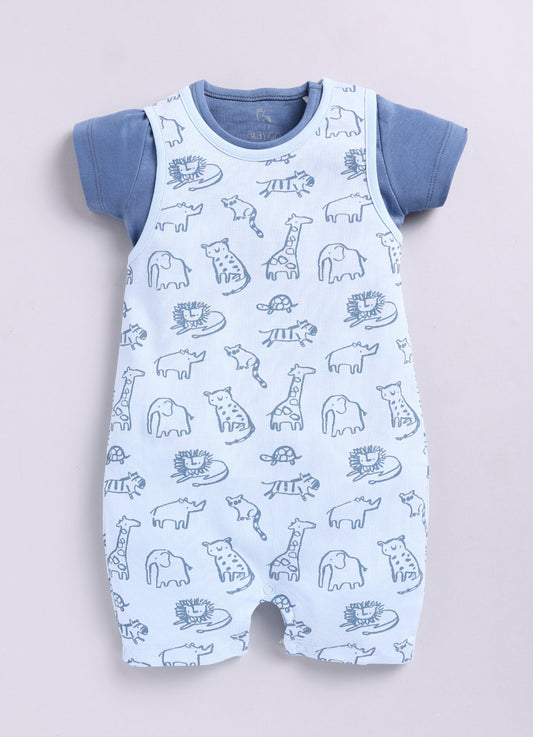 Comfy Summer Baby Boy Romper-Blue