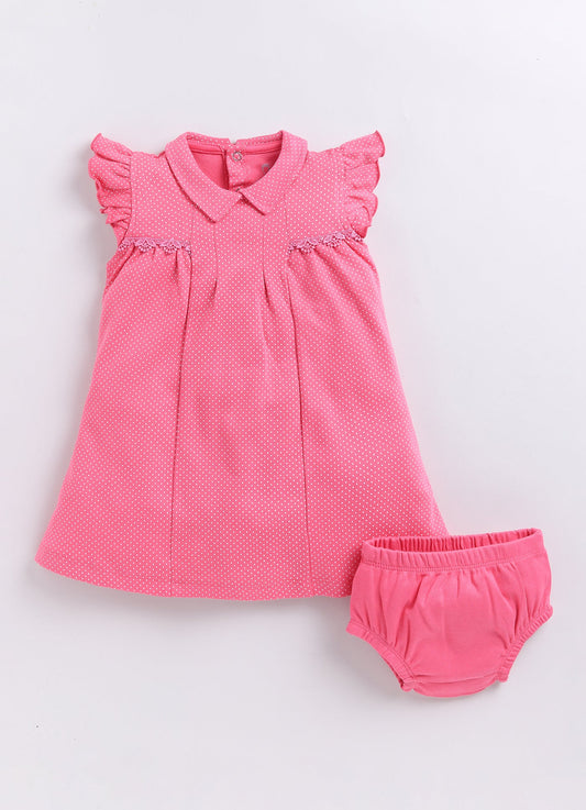 Baby Girl Designer baby frock-Raspberry