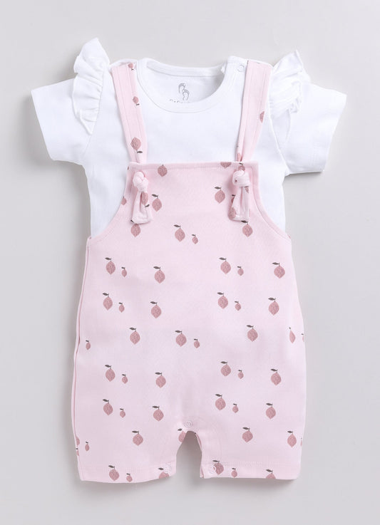 Comfy Summer Baby Girl Dungaree-Pink