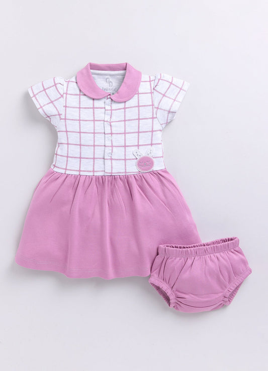 Baby Girl Comfy summer baby frock-Lavender