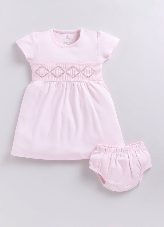 Baby Girl Comfy summer baby frock-Pink