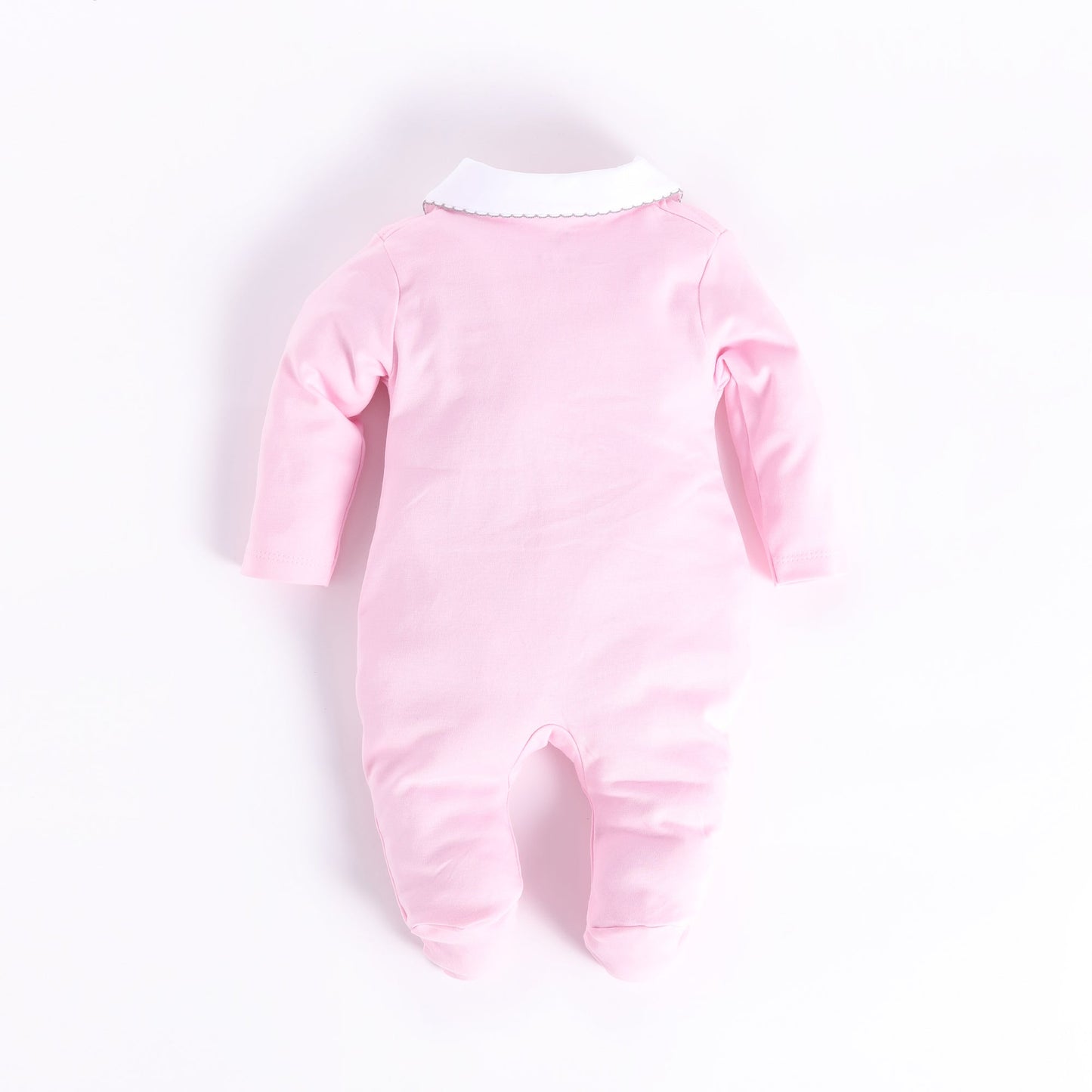 Designer full sleeves Romper for Baby Girl-Pink