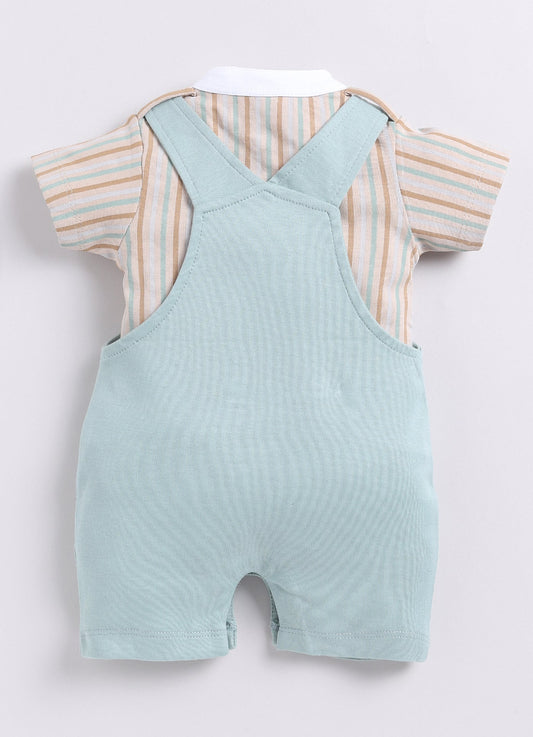 Designer Baby Boys Dungaree-Lightgreen