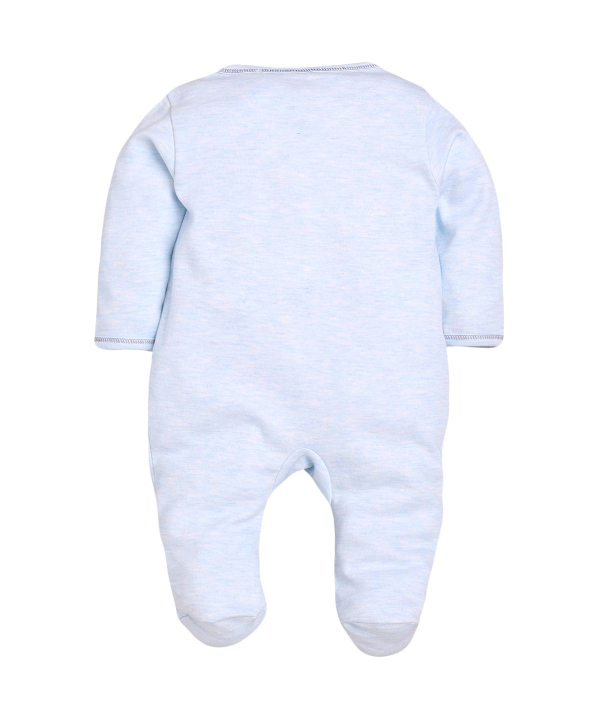 Round neck animal print romper for Baby Boy-SKY