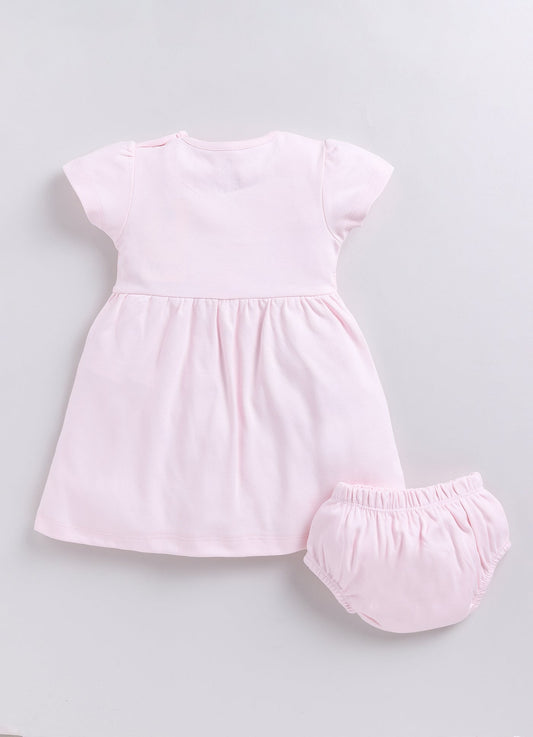 Baby Girl Comfy summer baby frock-Pink