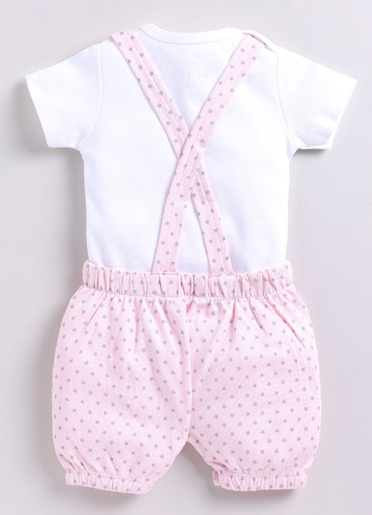 Comfy Summer Baby Girl Dungaree-Pink