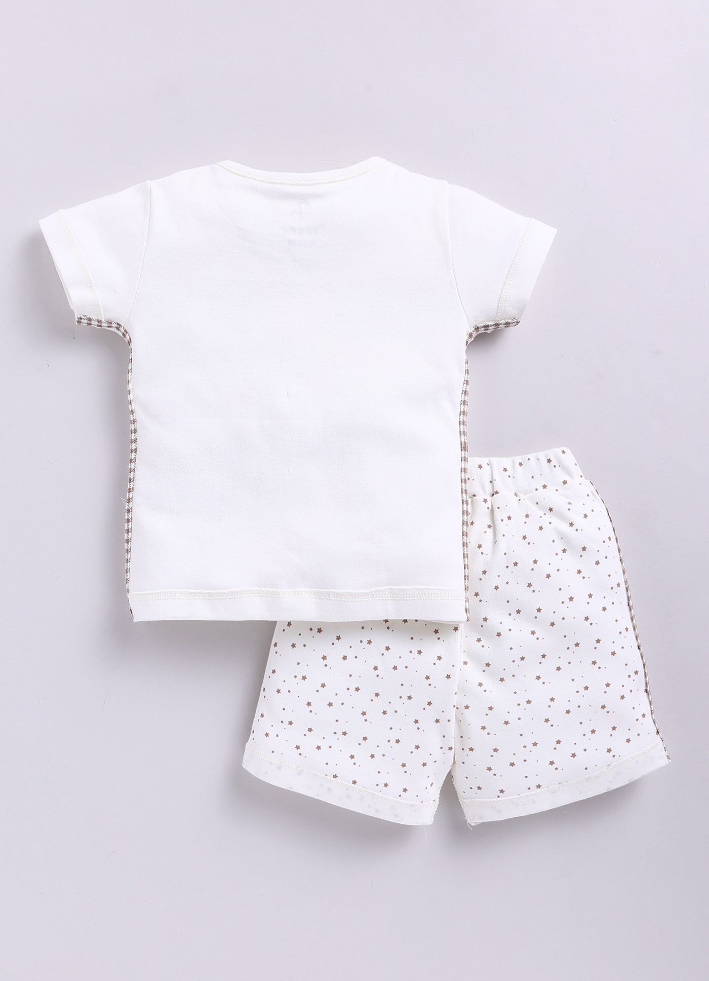 Baby Girl Casual Half Sleeve Top & Short Set-White