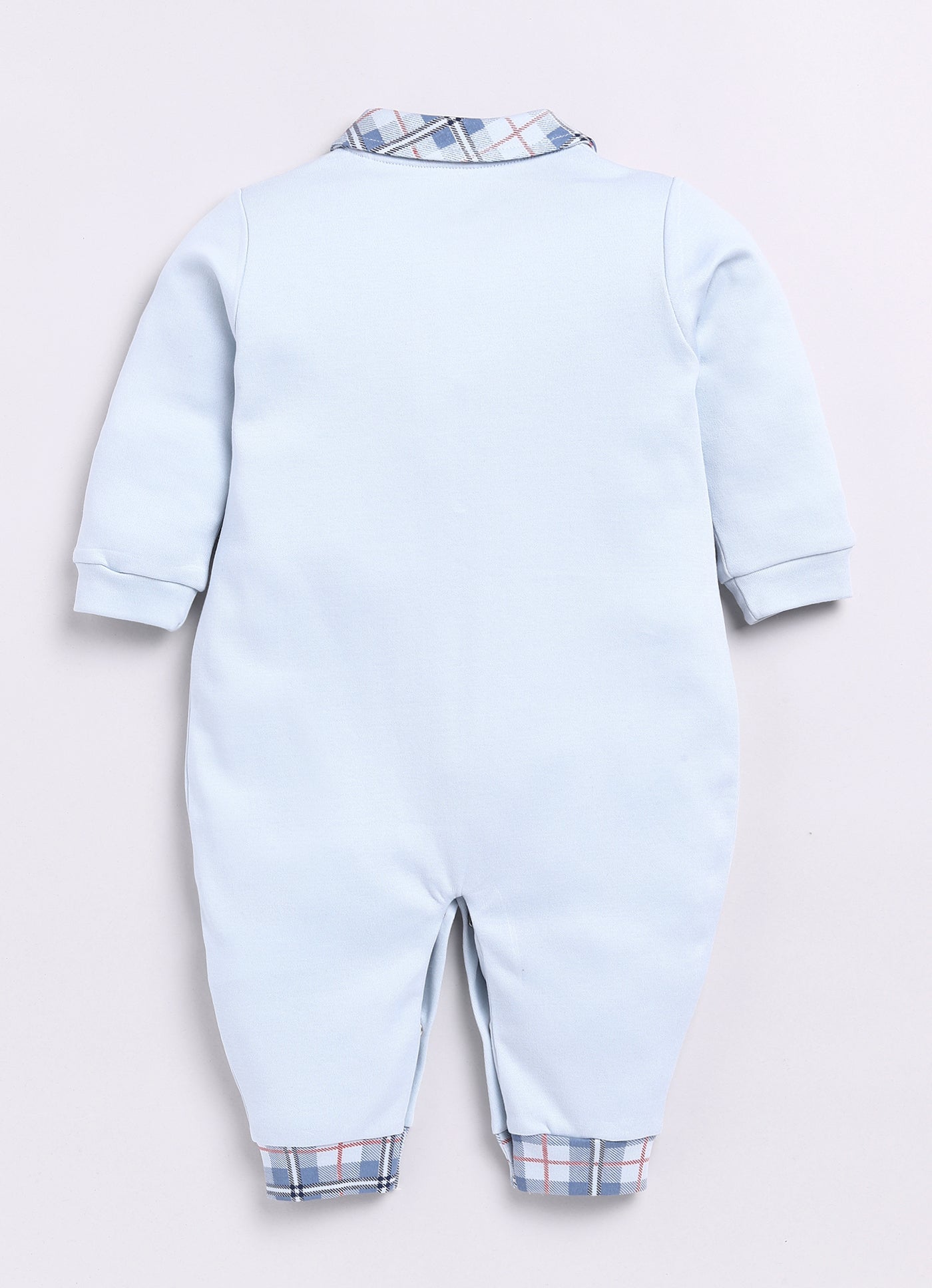 Baby Boy Full Sleeve Romper-Sky Blue