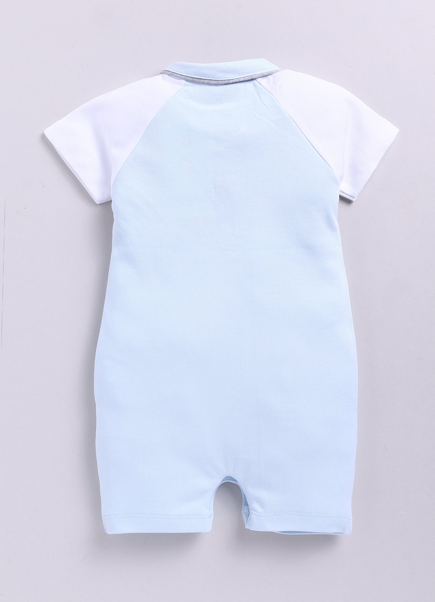 Casual Half Sleeve Baby Boy Romper-Sky Blue