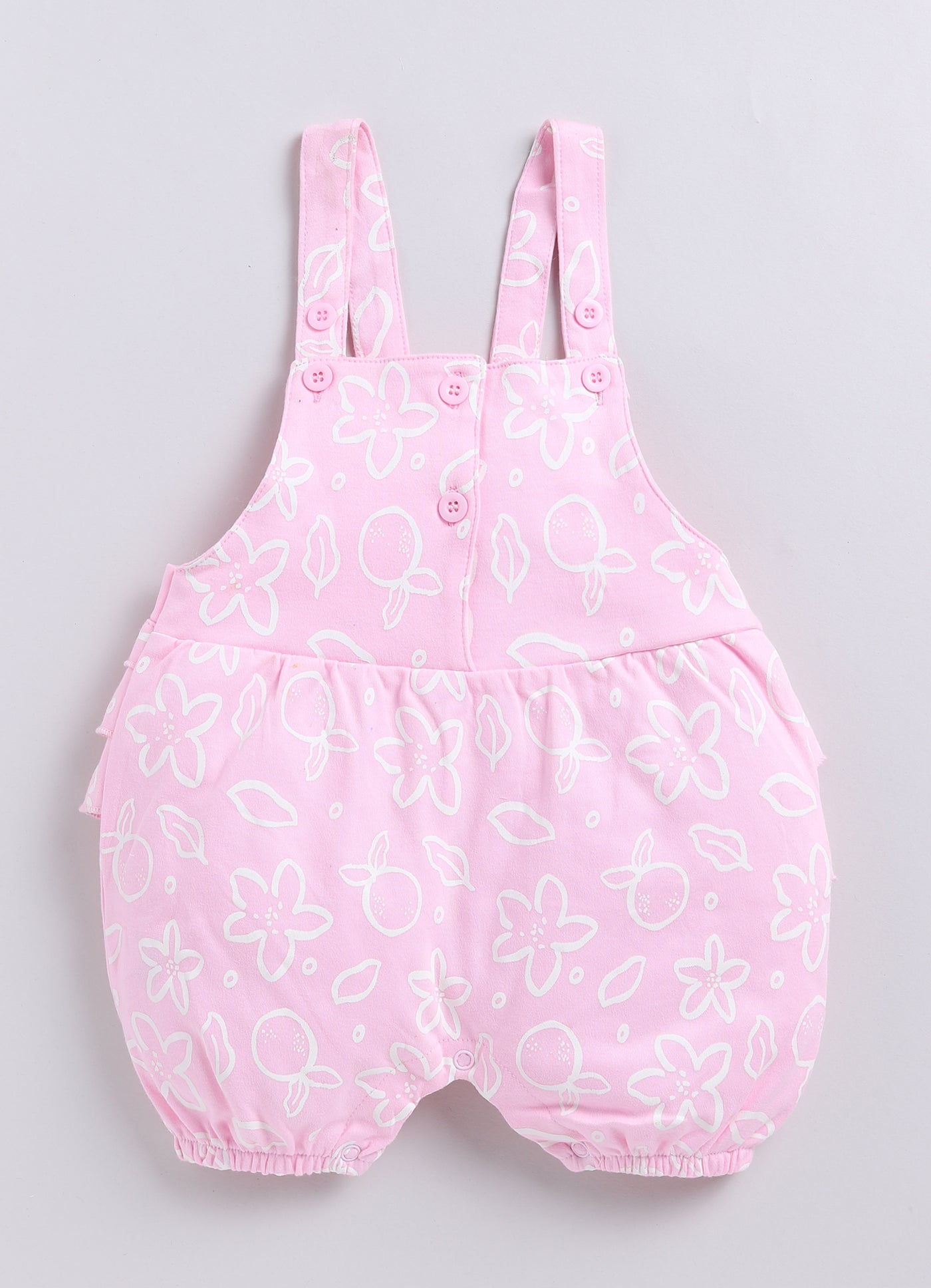 Cute Baby Girl Comfy Dungaree-Pink