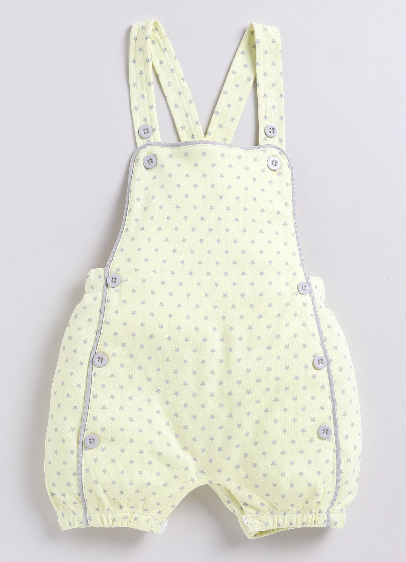 Comfy Summer Baby Girl Dungaree-Lemon