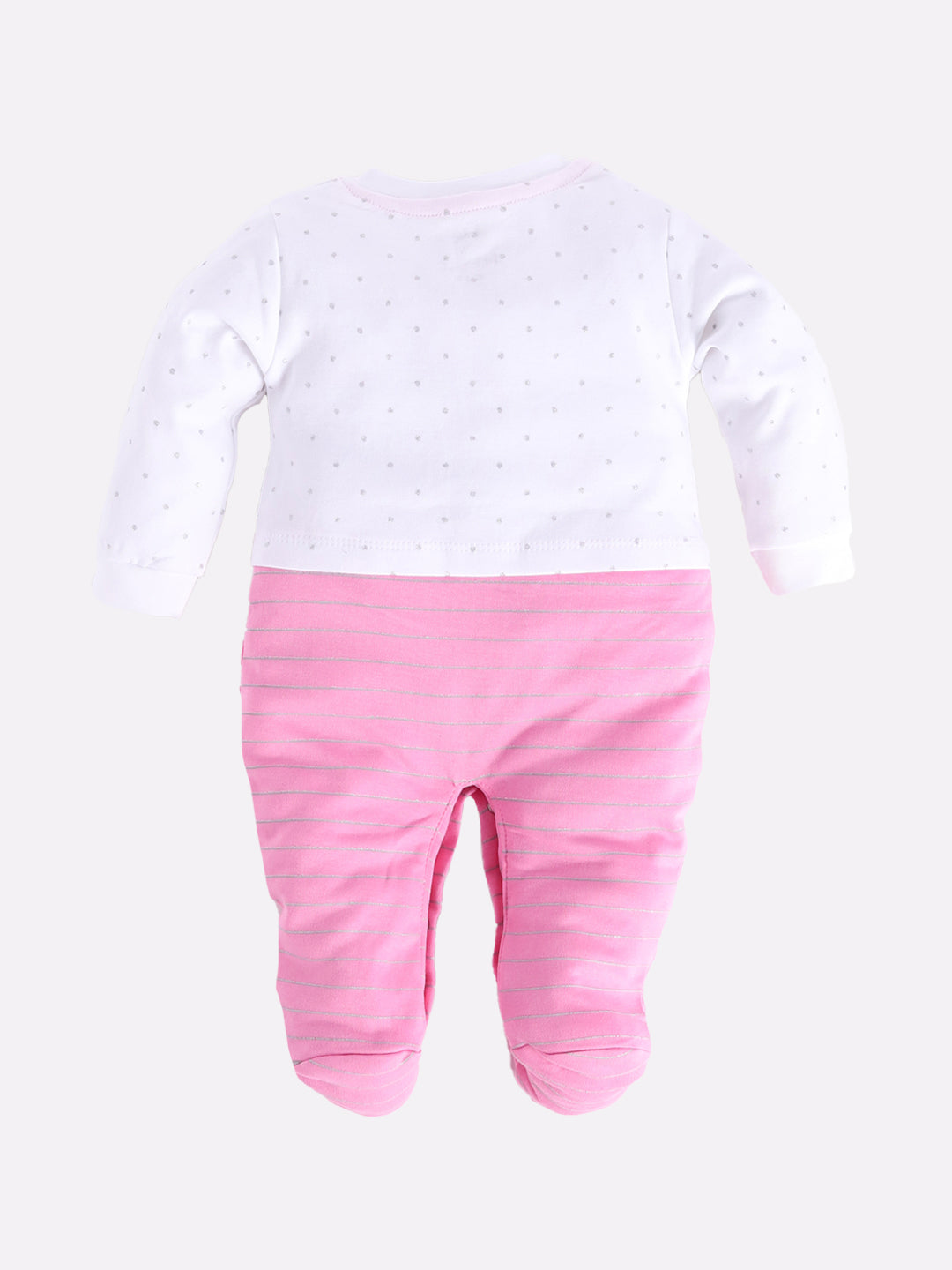 Cute rabbit printed Romper for Baby Girl-PINK